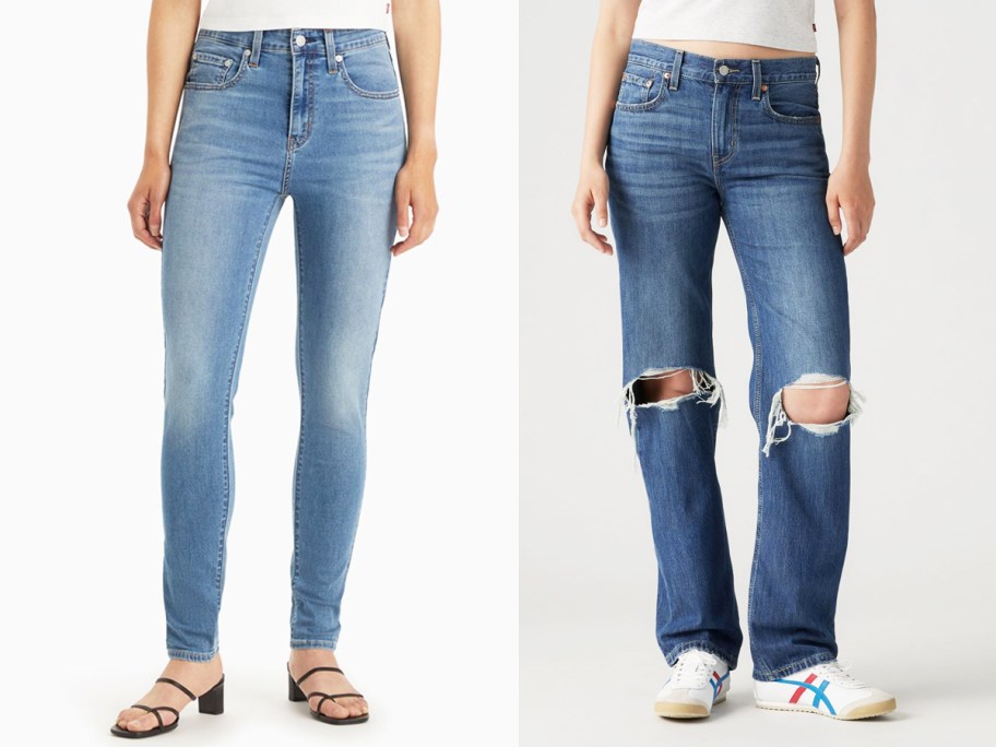 two models wearing levis jeans