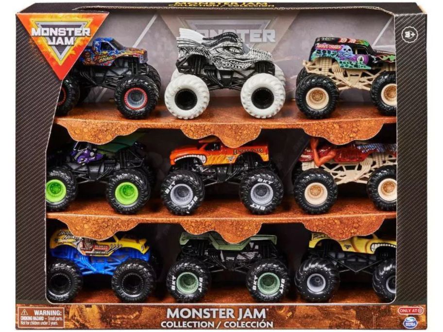 Monster Jam 9-piece Car Set