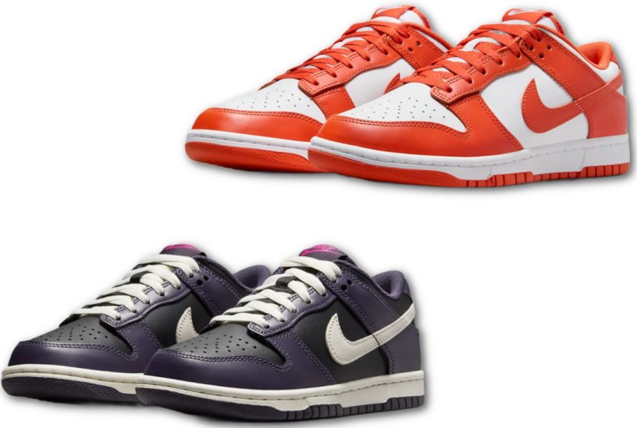 Stock images of Nike Dunk. Lows for Kids and adults