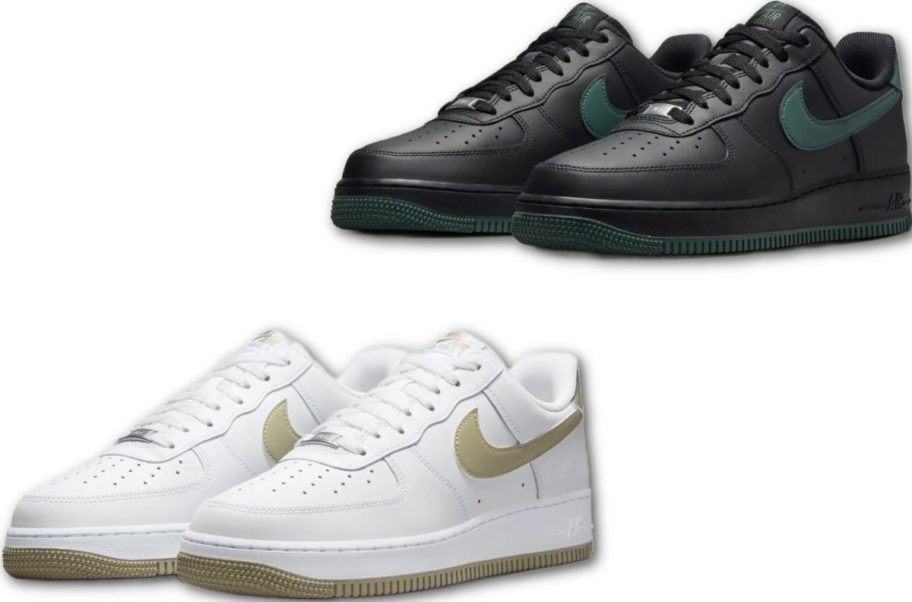 Stock images of two Nike Air Force 1 '07 Men's Shoes