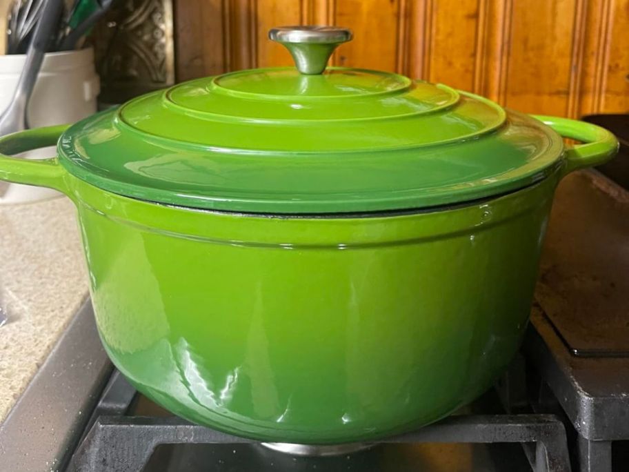 A green Nuovvo Dutch Oven