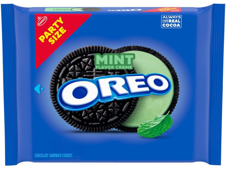 OREO Mint Creme Chocolate Sandwich Cookies Party Size Bag