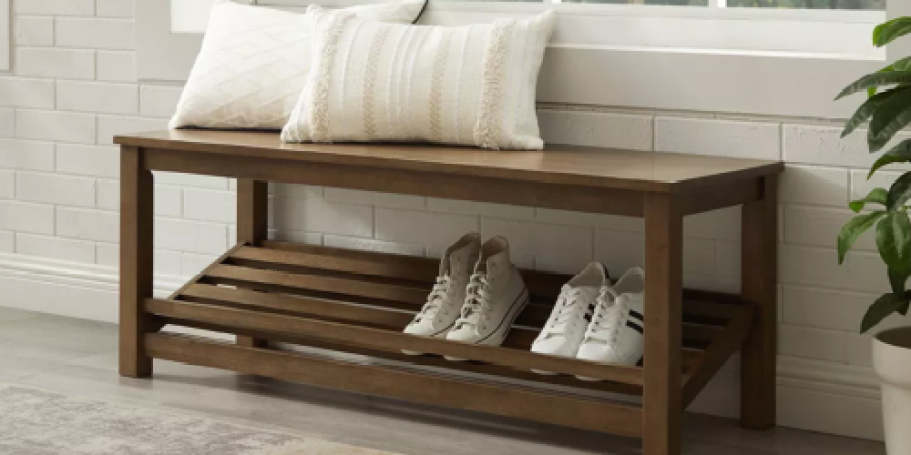 Up to 70% Off Target Furniture | Solid Wood Entry Bench Just $109.99 Shipped (Reg. $220)