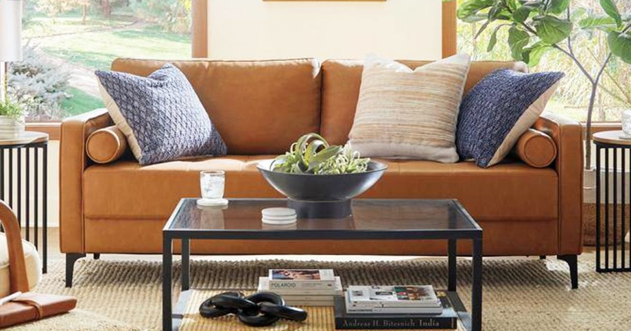 Up to 50% Off Home Depot Furniture + Free Delivery | Faux Leather Sofa Just $299 Shipped