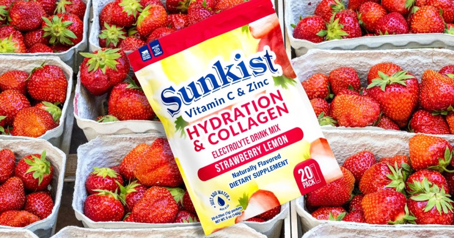 Sunkist Collagen + Hydration Drink Mix 20-Pack Just $13.65 Shipped on Amazon (Reg. $28)