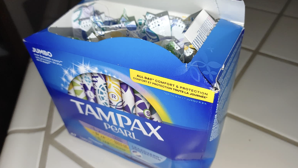 Tampax Pearl box 