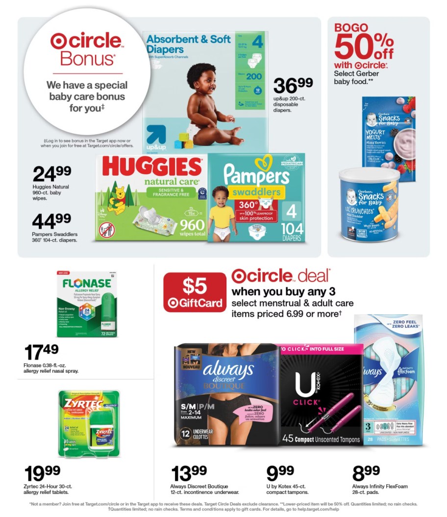 page from Target ad