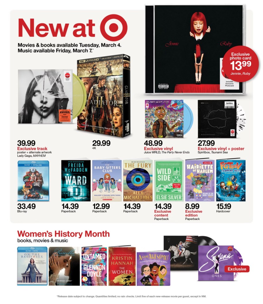 page from Target ad