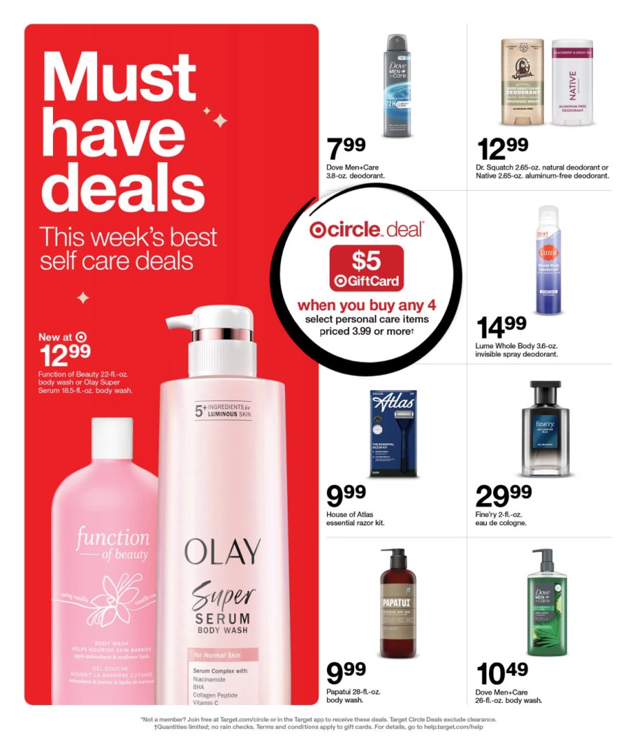 page from Target ad