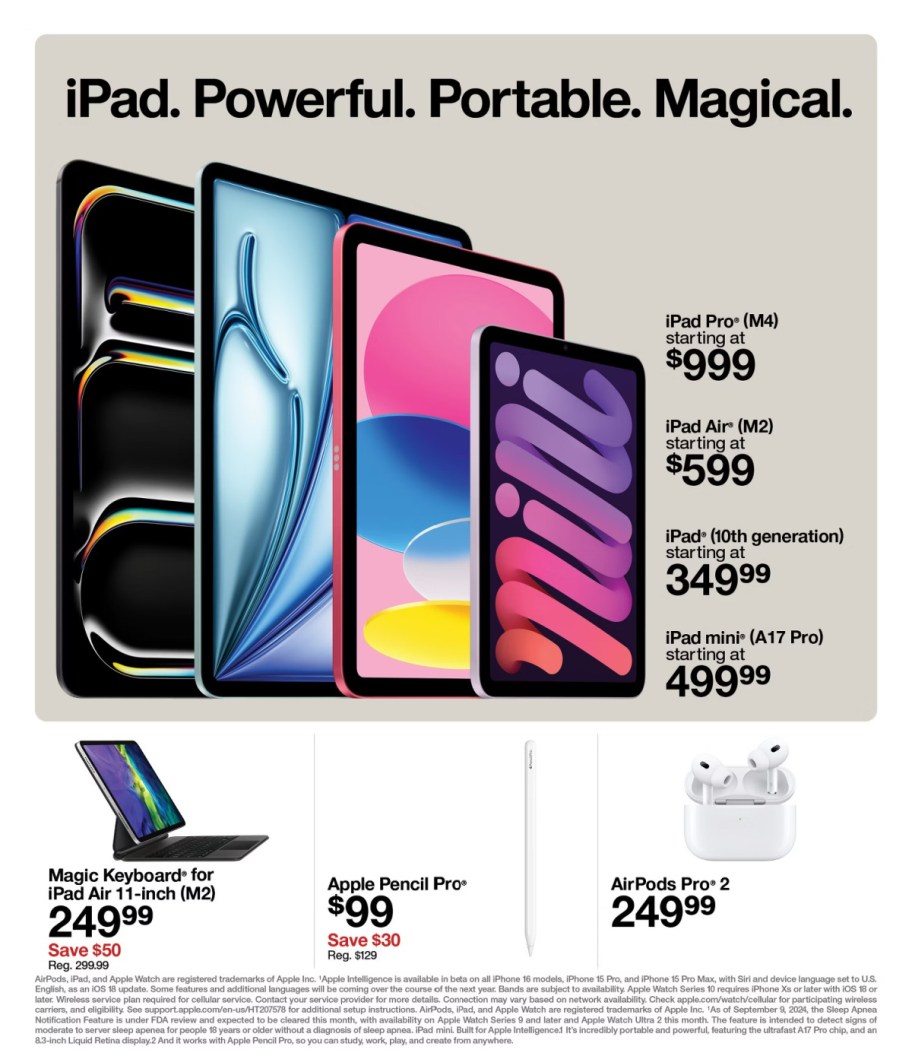 page from Target ad