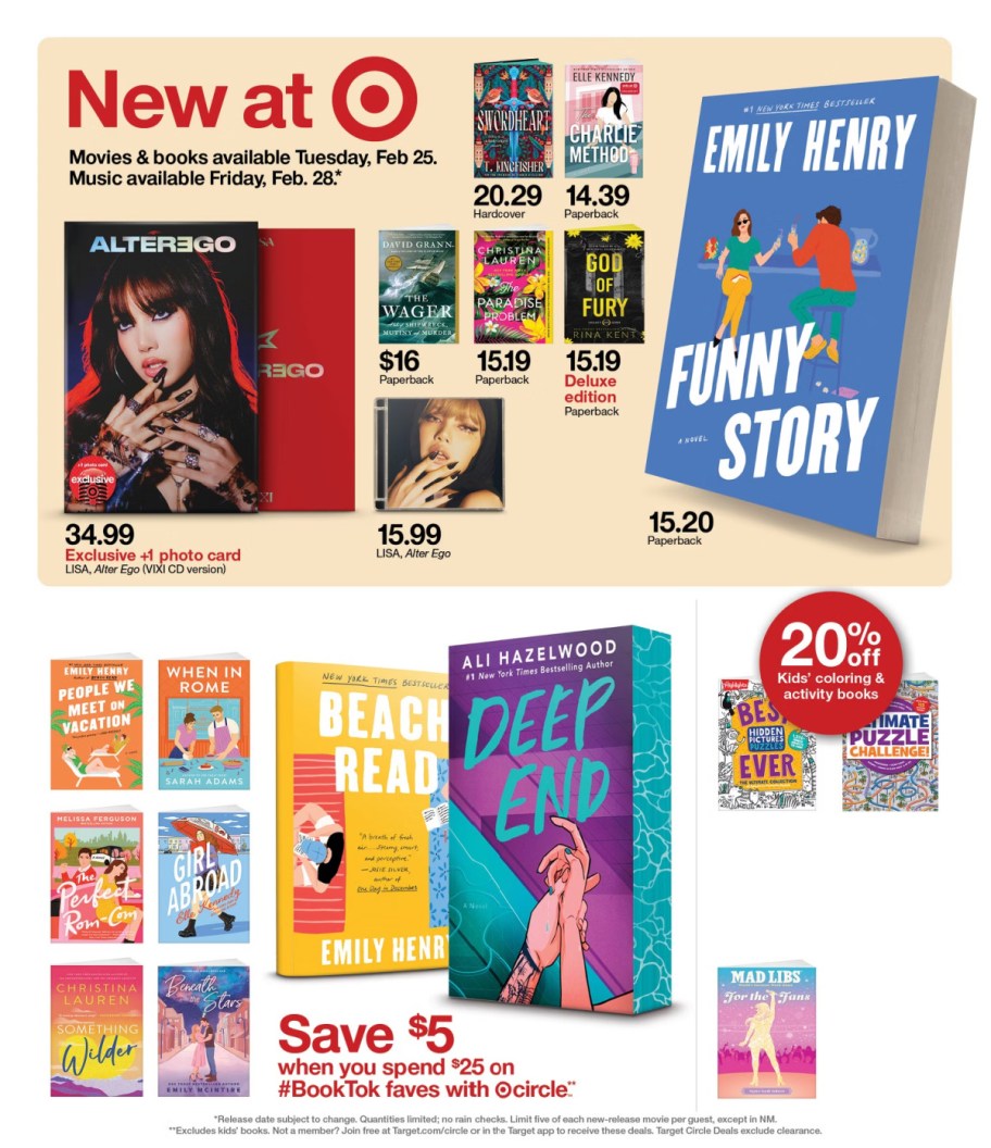 page from Target ad