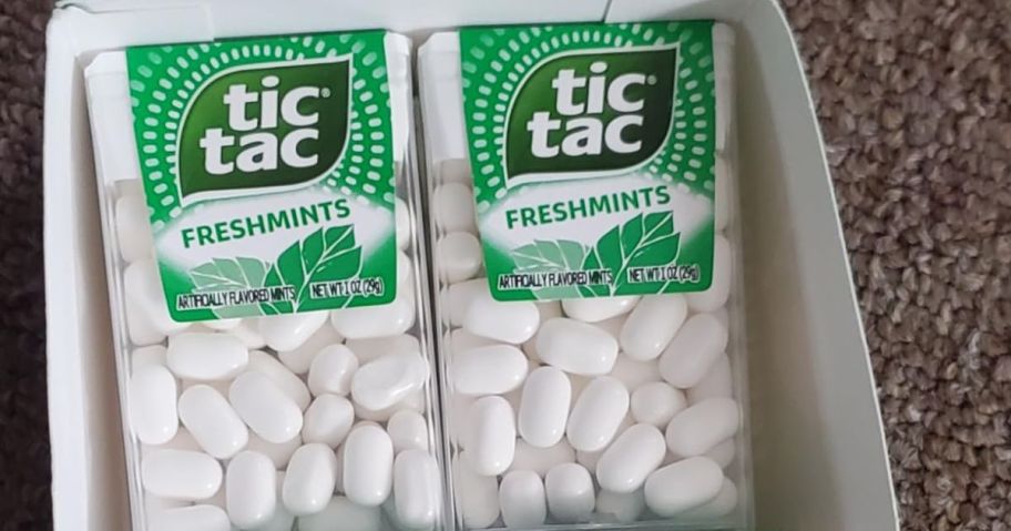 Tic Tac Freshmint Breath Mint packages in box