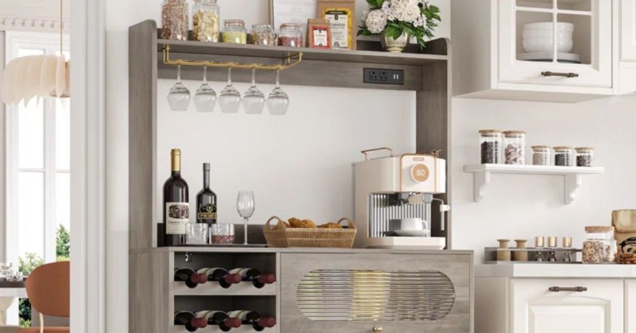 Up to 80% Off Wayfair Furniture + Free Shipping | Kitchen Storage Hutch Only $125.99 Shipped