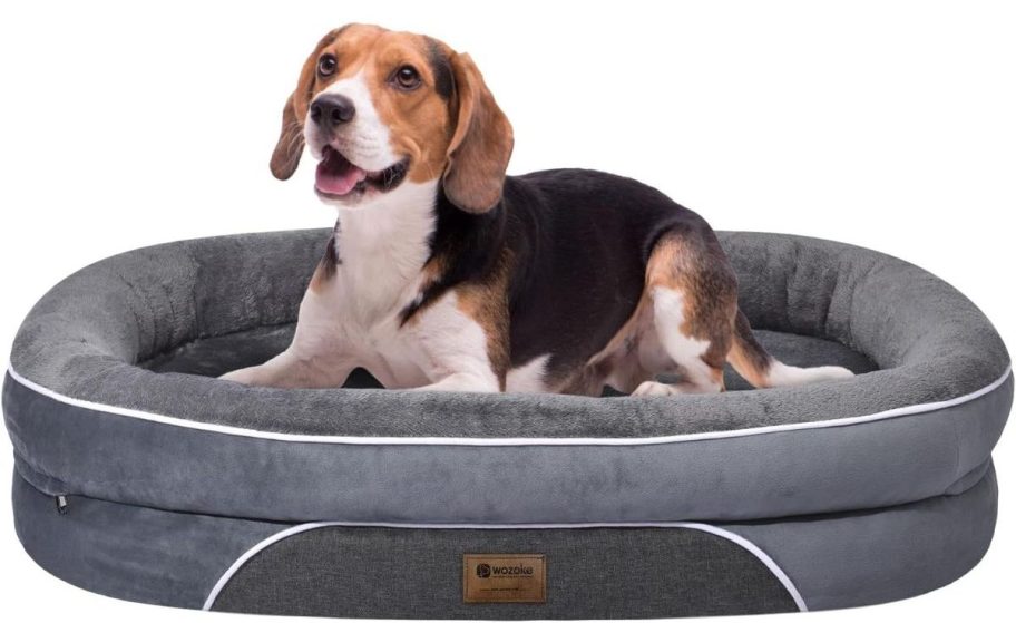 Wozoke Large Dog Bed in Dark Grey stock image