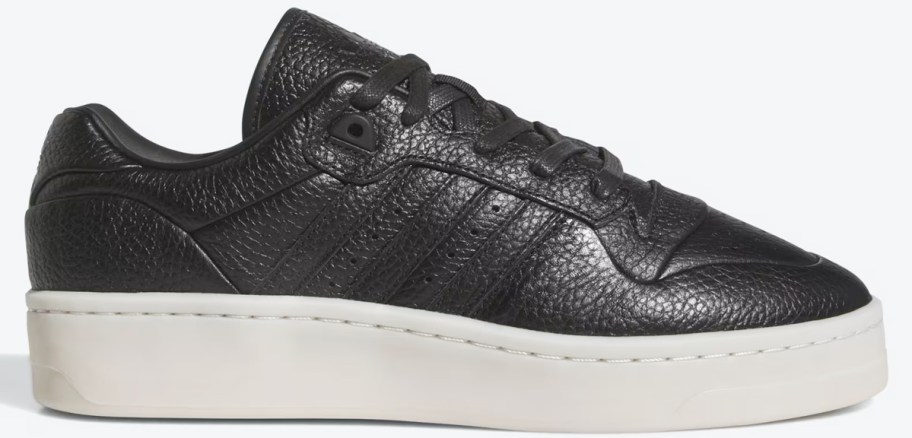black leather adidas sneaker