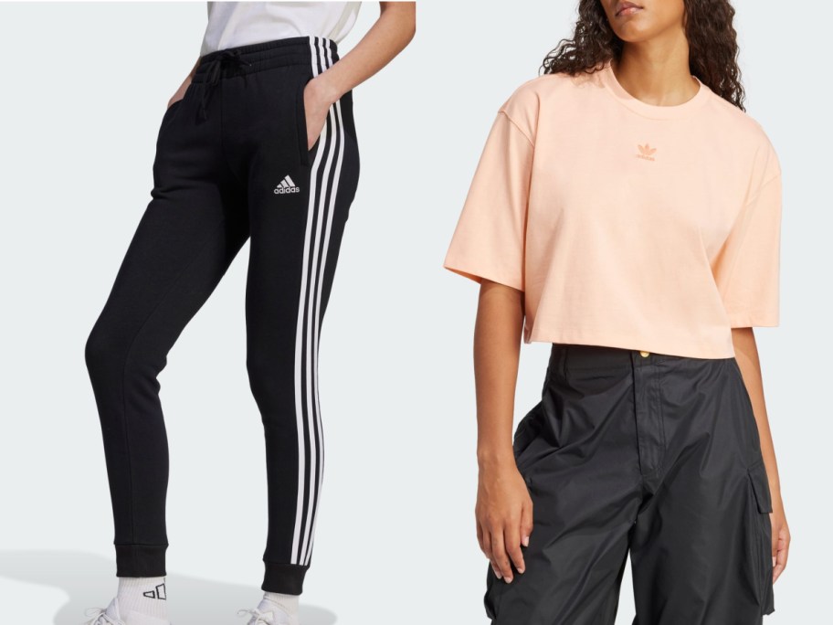 adidas women pants and crop top