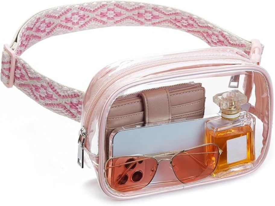 Telena clear pink Belt Bag stock image