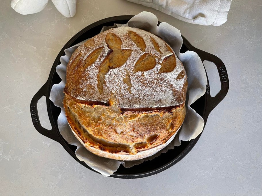 sourdough in cast iron dutch oven