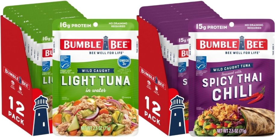 2 12 packs of bumble bee tuna