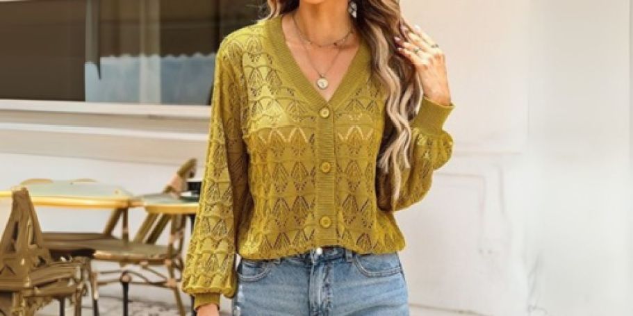 Women’s Cropped Cardigan Only $12.94 on Amazon (Reg. $26)