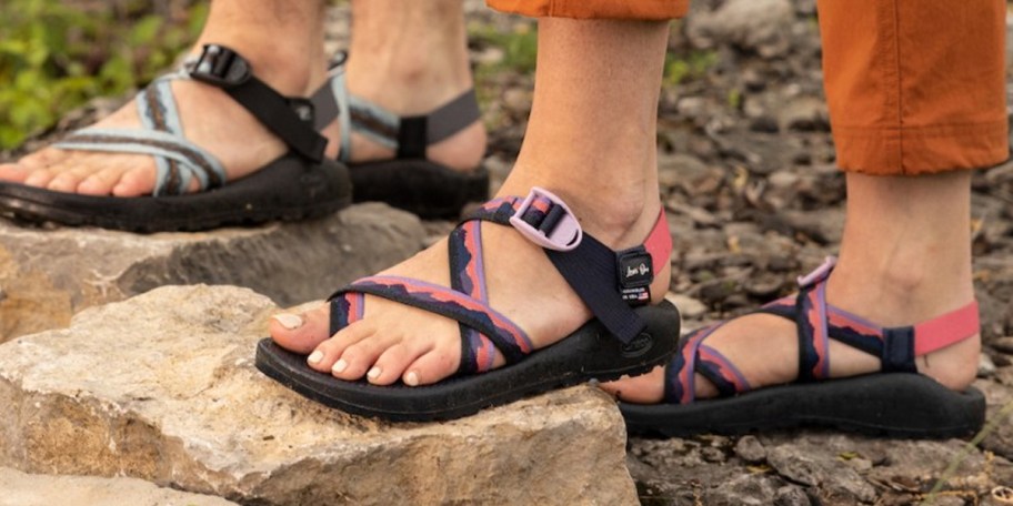 people wearing chacos outdoors