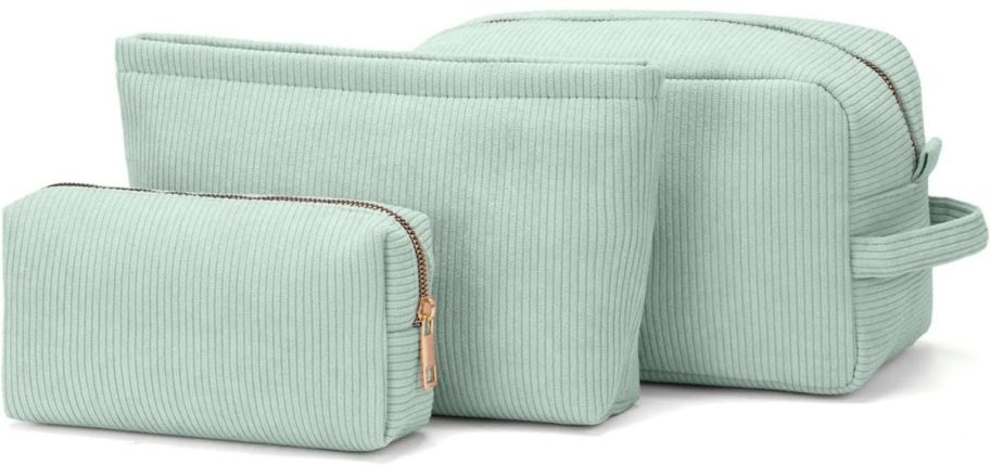 Cosmetic Bag 3-Piece Set - Light Green stock image