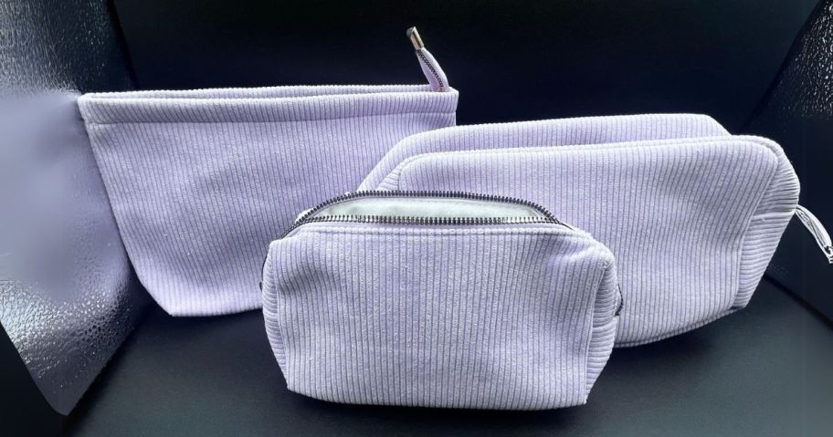 Cosmetic Bag 3-Piece Set on display