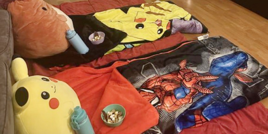 Character Sleeping Bags Only $11.97 Shipped on Costco.online (Bluey, Pokemon, Spiderman, & More)