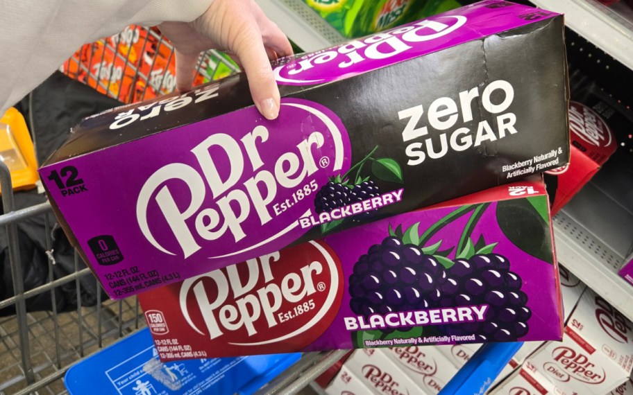 dr pepper blackberry soda in cart