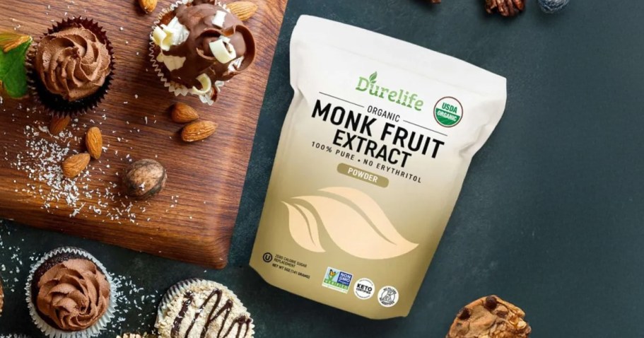 Over $10 Off Organic Monk Fruit Extract Powder on Amazon