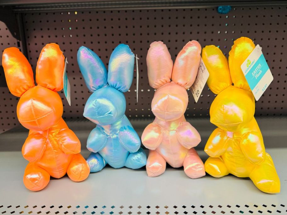 easter bunny balloon plush on shelf in store