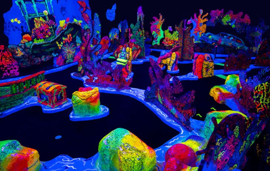 black light mini golf