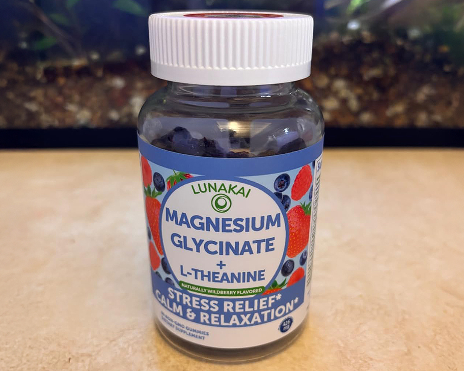 bottle of lunakai magnesium gummies