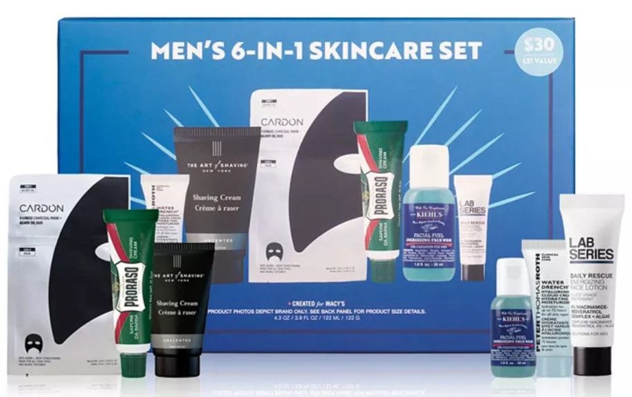 Created For Macy's men's 6-Piece Skincare Set stock image