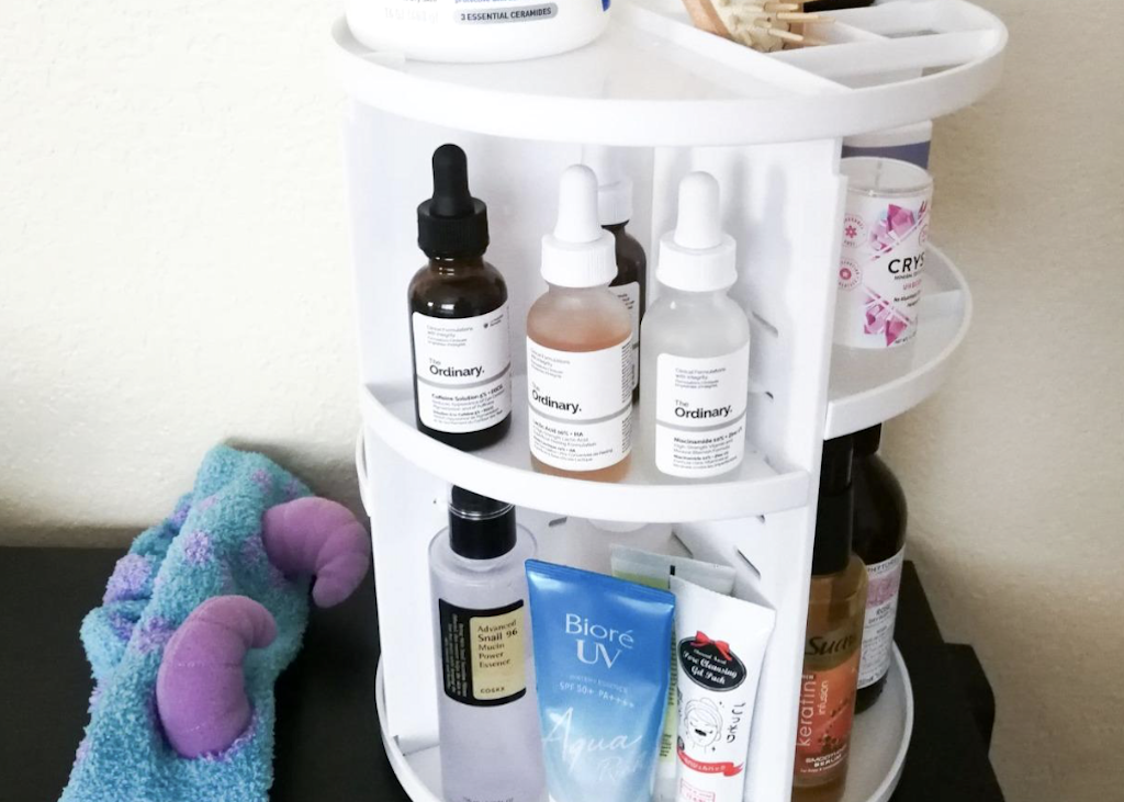 rotating makeup organizer