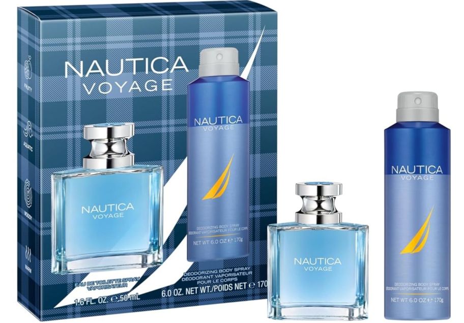 nautica cologne and deodorant spray gift set stock image