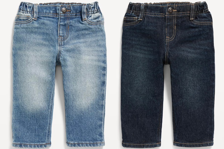 light and dark blue old navy jeans 