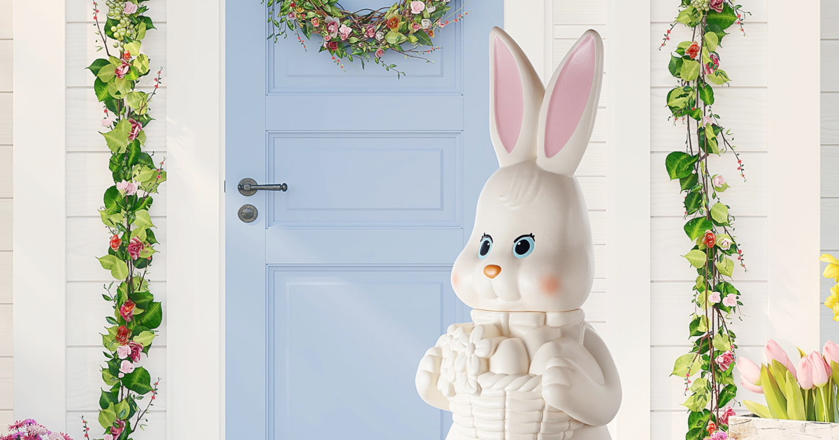 Walmart’s Easter Bunny Blow Mold Measures 5 Feet Tall & May Sell Out!