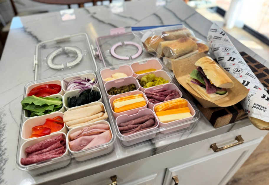 sandwich meal prep using snack boxes 