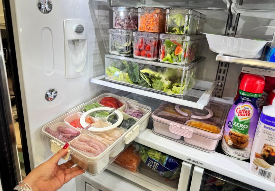 sandwich prep using snack containers