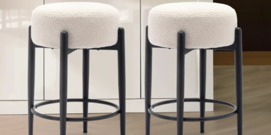 Up to 80% Off Wayfair Furniture + Free Shipping | Sherpa Barstools 2-Pack Just $92.99 Shipped