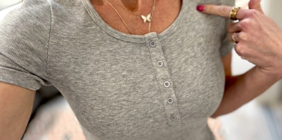 Women’s Henley Top from $6.49 on Amazon | Collin Loves Hers!