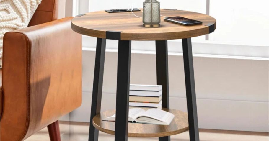 Up to 75% Off Wayfair Furniture | End Table w/ Built-In USB Ports & Outlets ONLY $46.99 Shipped