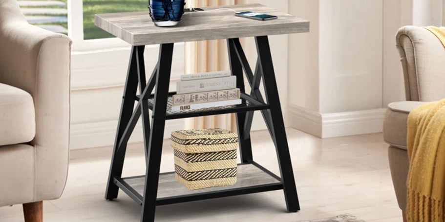 End Table w/ USB Ports & Power Outlets Only $47.99 Shipped on Wayfair.online (Reg. $150)