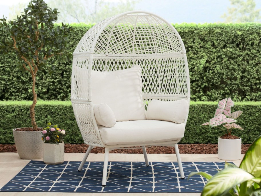 Better Homes & Gardens Ventura Boho Outdoor Wicker Egg Chair-2