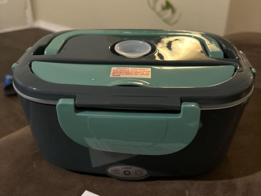 Electric Heated Lunch Box on table