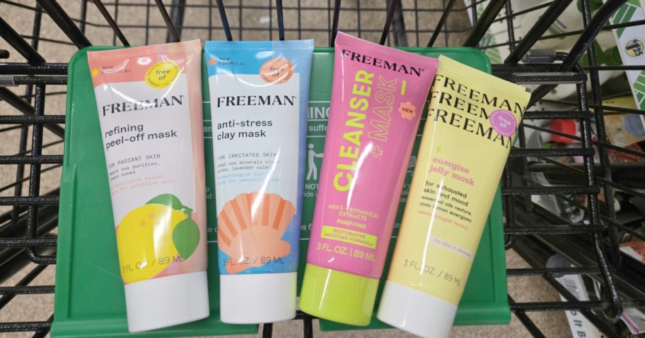 four Freeman cleansers in shopping cart