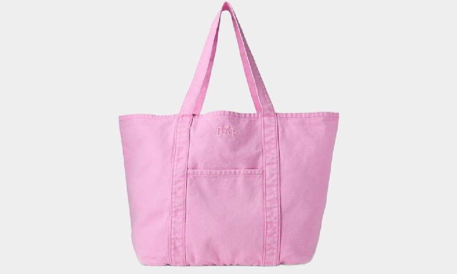 GAP tote bag in pink with light gray background