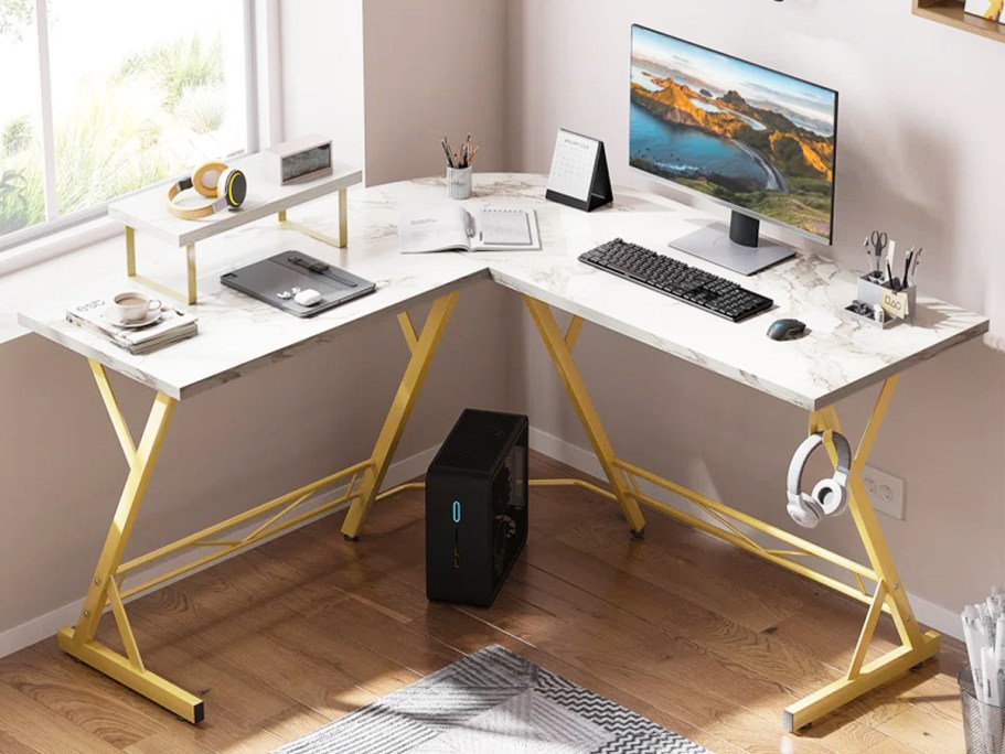 Up to 75% Off Wayfair Furniture | L-Shaped Desk Just $77.99 Shipped