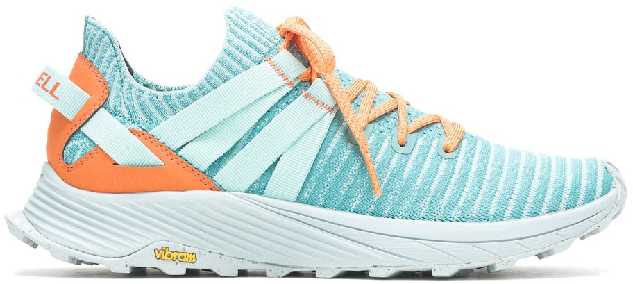 blue and orange sneaker